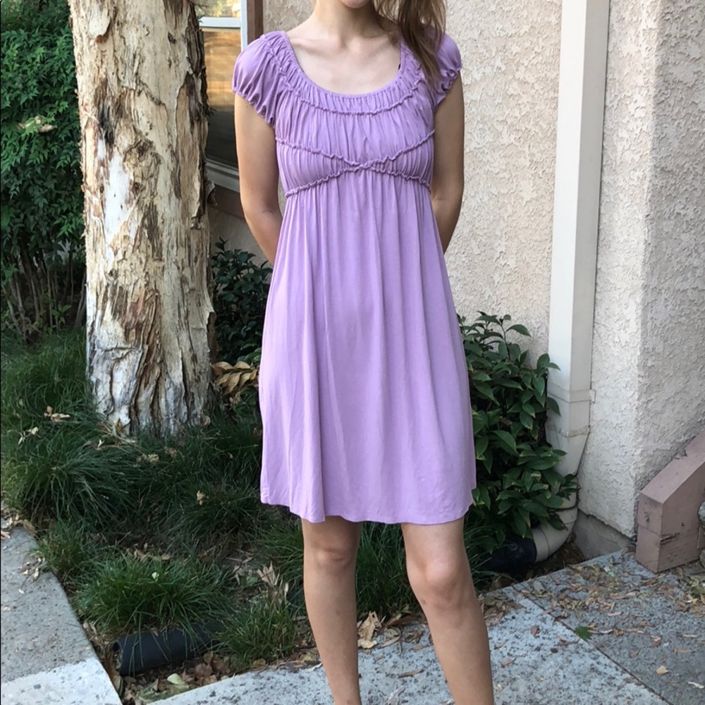 Lilac Max Studio Dress With Ruffles